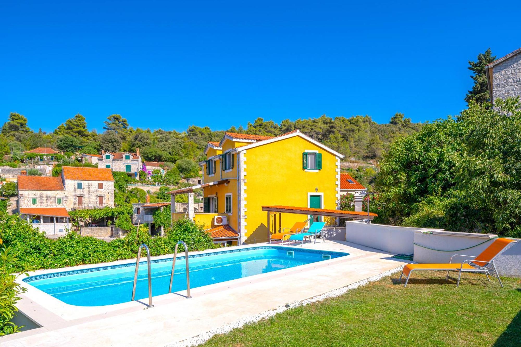 Villa Green Garden Splitska Exterior foto